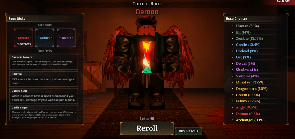 The Forge Races list